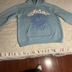 Blue Sp5der hoodie size M