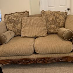 Vintage Tan Small Couch