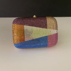 Stunning Multi Color Crystal  Purse