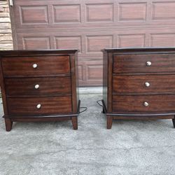 TWO Aspen Home 3-Drawer Nightstands