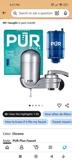 PUR Plus Vertical Faucet Mount Water - X2 COMPATIBLE FILTERS