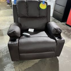 Brand new Oversized Brown Leather Aire Leather Swivel Rocker Recliner  $299  Warehouse Clearance Sale   🔥First Come, First Served🔥  🔥Reserve with a