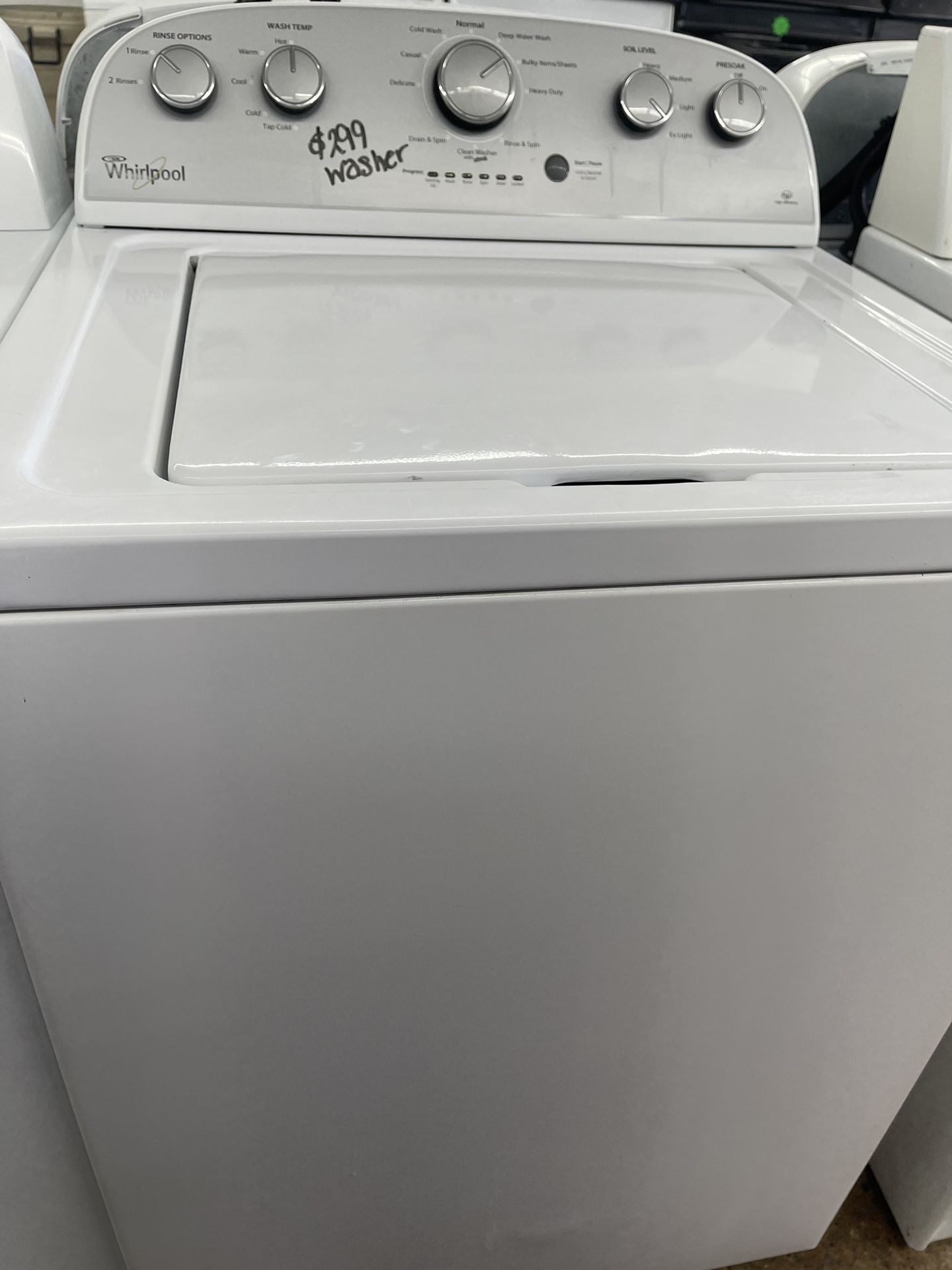 Whirlpool Washer 3.5 CF, 9 Wash Cycles, Presoak, 2nd Rinse! 100% Guaranteed! 🚚 Delivery Available Same Day!