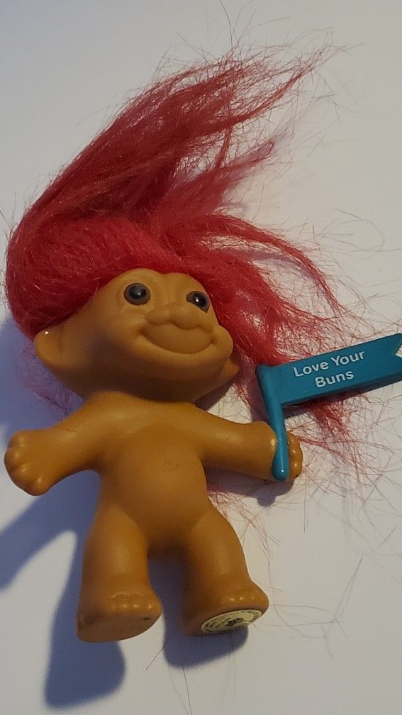 3" Vintage Russ Love Your Buns Naked Little Troll Doll