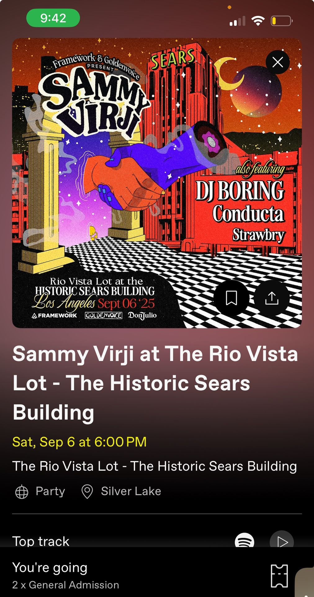 Sammy Virji at The Rio Vista Lot Sat. 9/6/25