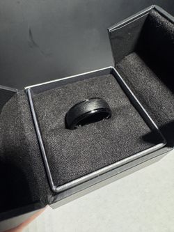 Triton - Black Tungsten engagement Ring, wedding band (New Never Worn)