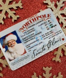 Santa Claus Driving License (Christmas )
