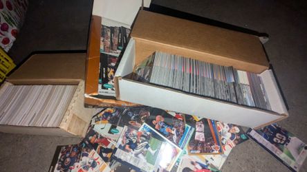 Three boxes of random sports cards