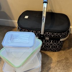 Igloo Cooler Basket plus Storage Containers.