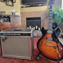 Firefly Guitar and Fender Chorus Amp