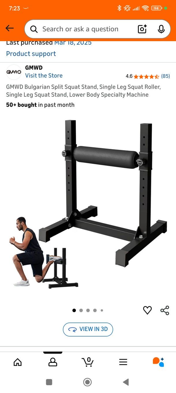 Bulgarian Split Squat Stand