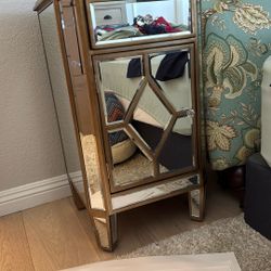 Pair of Vintage mirrored end Tables