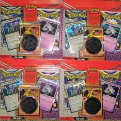 Pokémon Company TCG 2023 4 Two Pack Blister Packages Sealed 