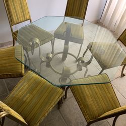 Very Nice Table Glass With 6 Chairs