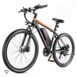  Electric Bike for Adults, [Peak 750W Motor] Electric Mountain Bike, 26" Sunshine Commuter Ebike, 55 Miles 20MPH Electric Bicycle with 48V/374Wh Batte