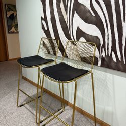 Cb2 Alpha Brass Bar Stools