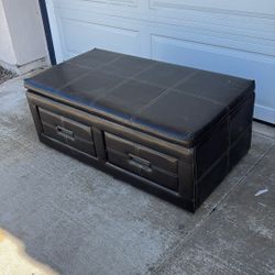 Faux Leather Coffee Table