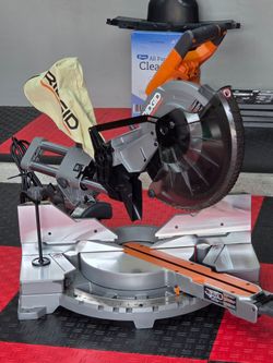 New RIDGID 15 Amp Corded 12 in. Dual Bevel Sliding Miter Saw with 70 Deg. Miter Capacity and LED Cut Line Indicator