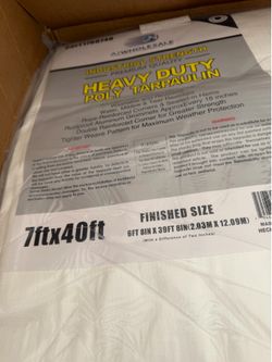Lona heavy dury 7 x 40 ft