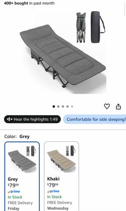 Portable sleeping bed with carry bag