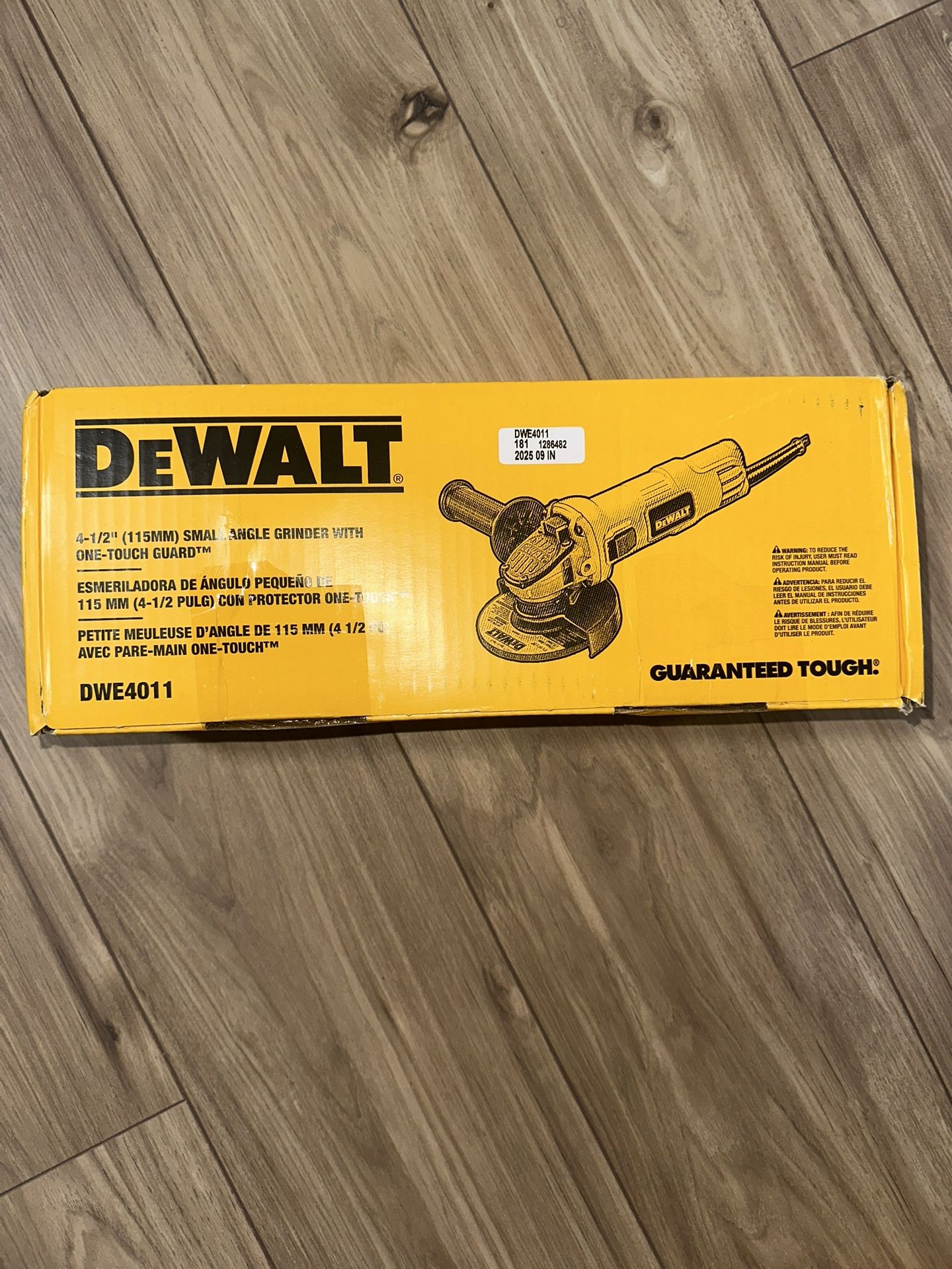 Dewalt Tools 4-1/2" Small Angle Grinder with One-Touch Guard NEW IN BOX