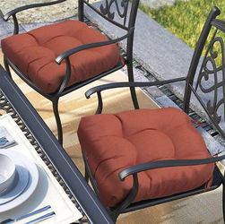 Set of 4 Fabrics Patio Tufted Seat Cushions 19"x 19"