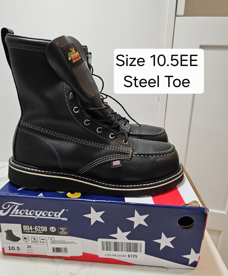Thorogood Steel Toe Work Boots Size 10.5 EE