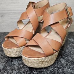 Womens MICHAEL Michael Kors Celia Mid Wedge Espadrille Sandals, Size 6.5M