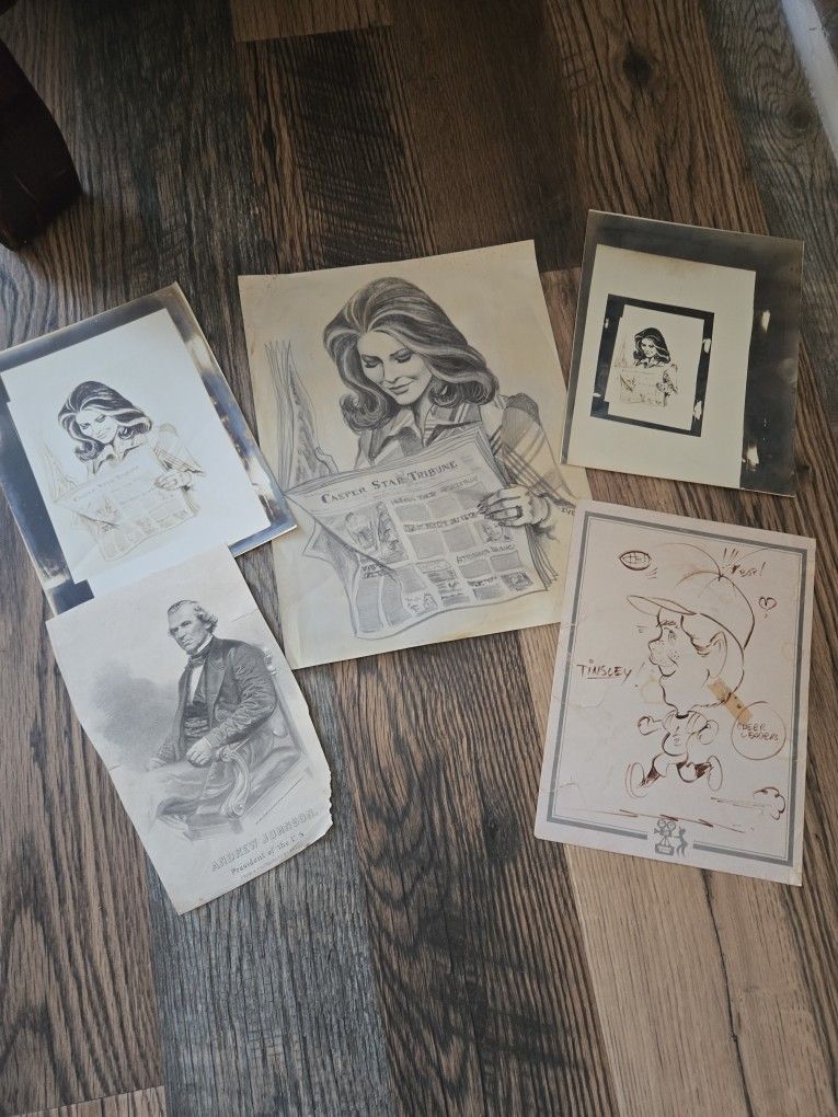 Vintage Misc. Drawings And Pictures 