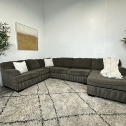 Large Grey Sectional Couch - Free Delivery