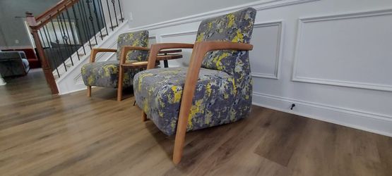 Mix Color Chair with wooden arms