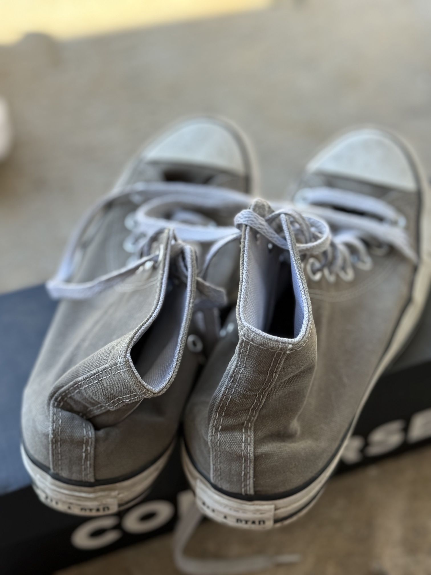 Women’s 8.5 Gray Converse Used With Box