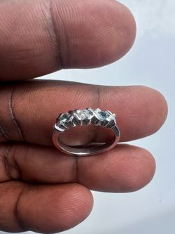 14k solid white gold ring