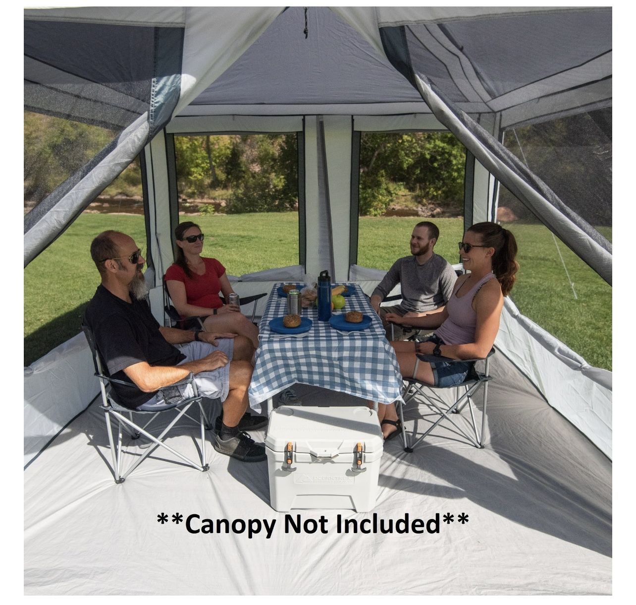 Ozark Trail 7Person 2in1 Screen House Connect Tent with 2 Doors, Canopy Sold Separately for