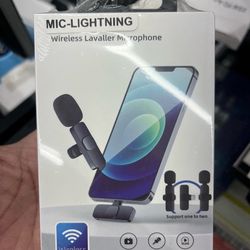 MIC-LIGHTNING" wireless lavalier microphone system designed for content creators