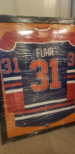Grant fuhr framed signed jersey