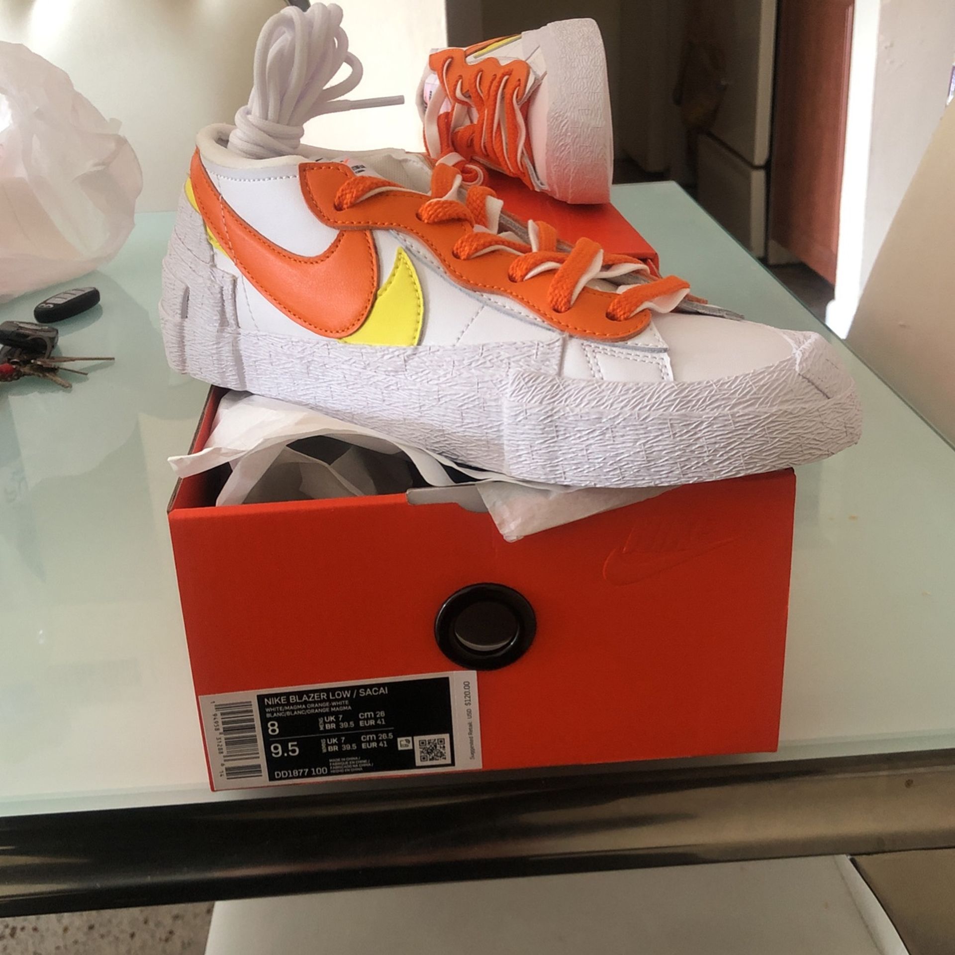 Nike Blazer Low Sacai Size M White Magma