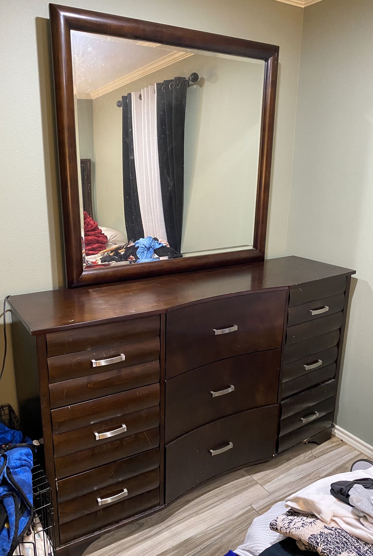 Brown Mirror Dresser