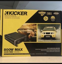 Kicker Bass Amplifier 800 Watts Max 46cxa400.1t Brand New 