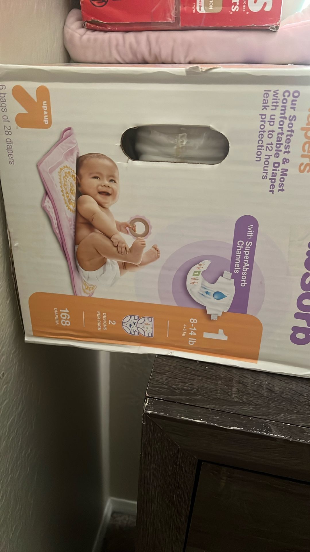 Box Of Newborn Clothes / Diapers / accessories