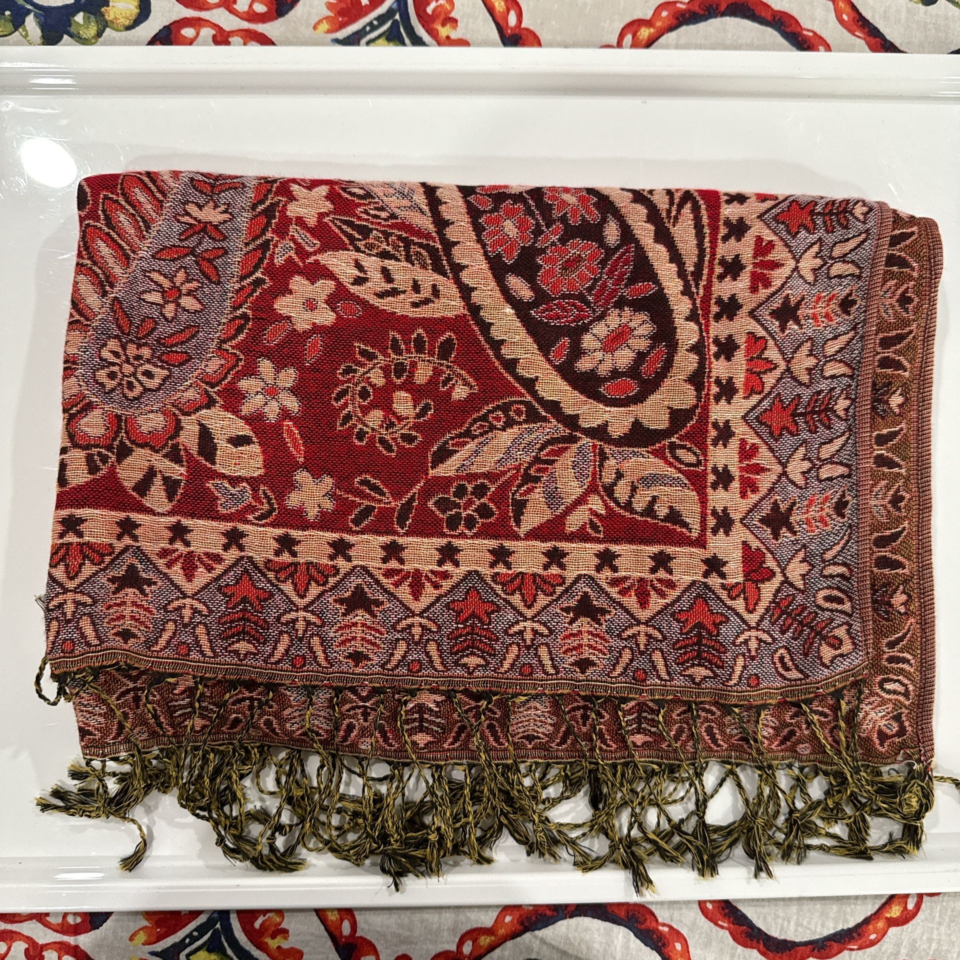 New | Red Pashmina Shawl