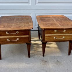 Vintage Lane Burlwood End Tables 