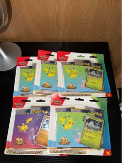 Pokémon 30th Celebration Tech Sticker Collection x5