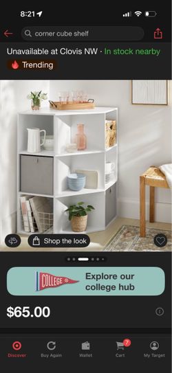 Corner cube storage