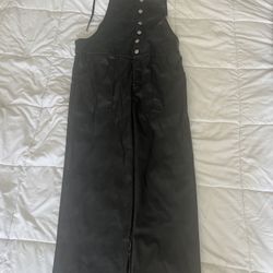 Vegan Leather Overalls 