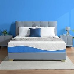 TWIN 10”Gel Memory Foam Mattress, Gel Infused for Comfort-Bed-in-a-Box, Medium Firm $120 Firm