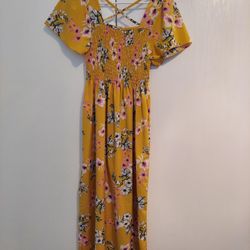 Floral Yellow Dress