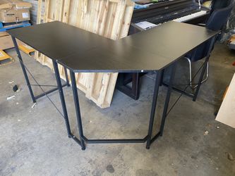 L Shaped Gaming Desk, Corner Desk Gaming Table for Home Office, Computer Desk Sturdy Writing Workstation for Small Space, 51 inch