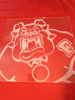 etched in glass bulldog