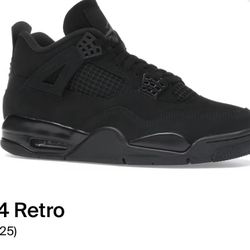 Air Jordan 4 Retro Black Cat Size 10, 10.5, 11 